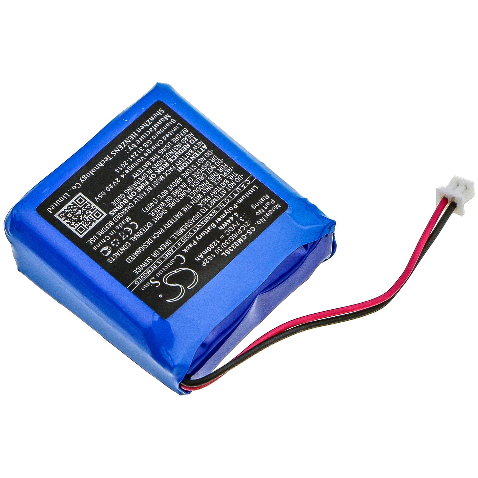 Li-Polymer Battery fits Custom Battery Packs, 2icp/65/30/30 1s2p 3.7V, 1200mAh Battery Pack Cameron Sino Technology Limited