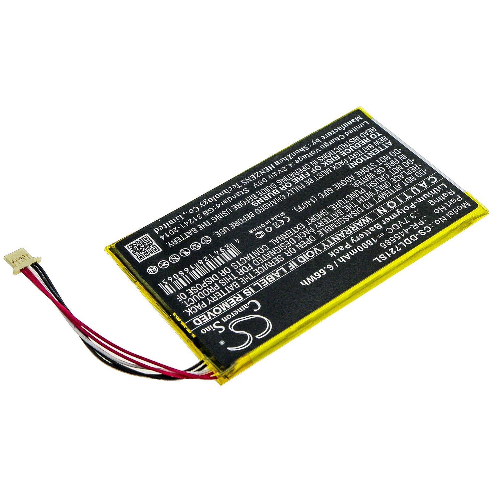 Li-Polymer Battery fits Digiland, Dl7006, Kb 7" 3.7V, 1800mAh Tablet Cameron Sino Technology Limited