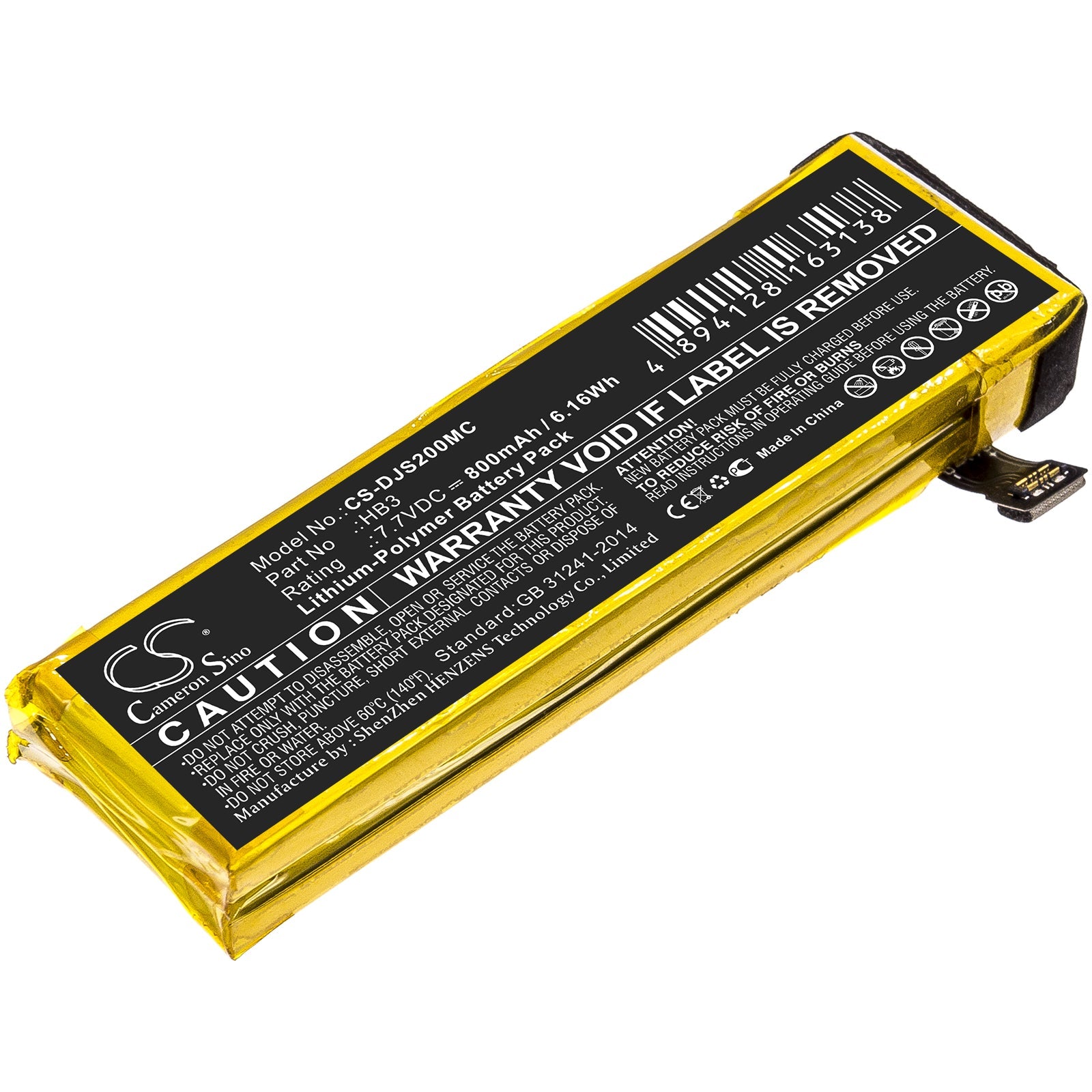 Li-Polymer Battery fits Dji, Osmo Pocket, Osmo Pocket 2 7.7V, 800mAh Camera Cameron Sino Technology Limited
