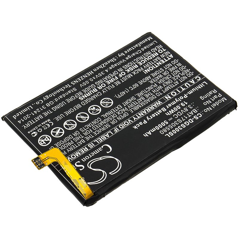 Li - Polymer Battery fits Doogee, S30 3.8V, 5000mAh - Batterybuyer.ca
