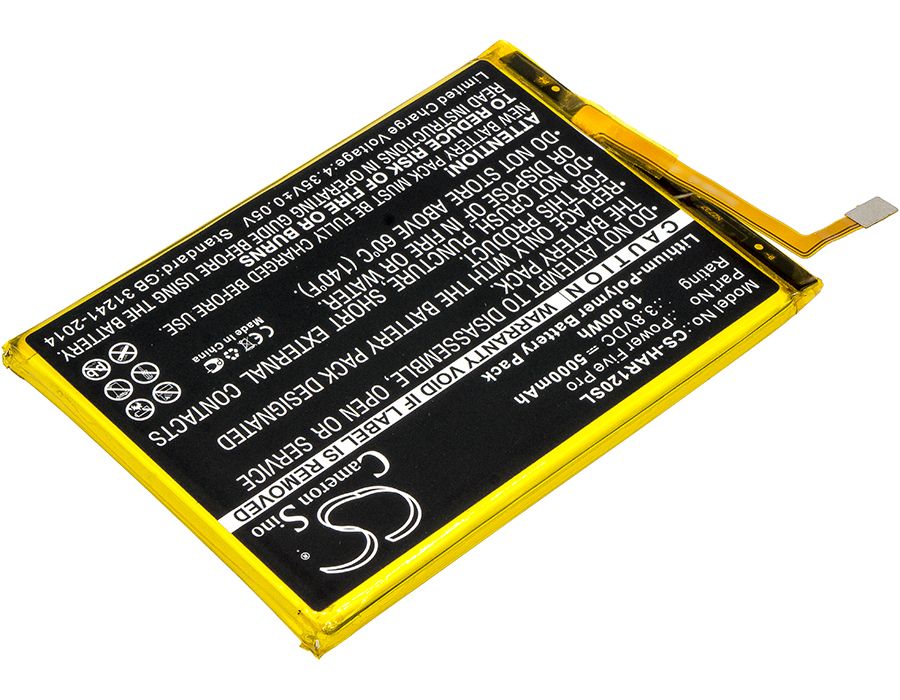Li - Polymer Battery fits Highscreen, Power Five, Power Five Pro 3.8V, 5000mAh - Batterybuyer.ca