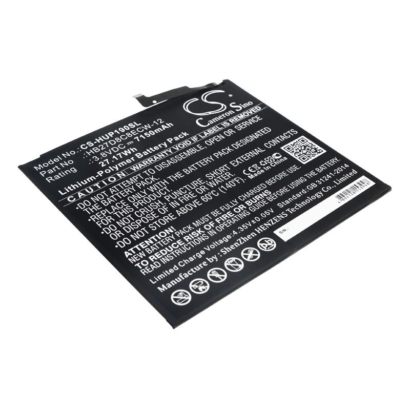 Li-Polymer Battery fits Huawei, Matepad Pro, Mrx-al09 3.8V, 7150mAh Tablet Cameron Sino Technology Limited