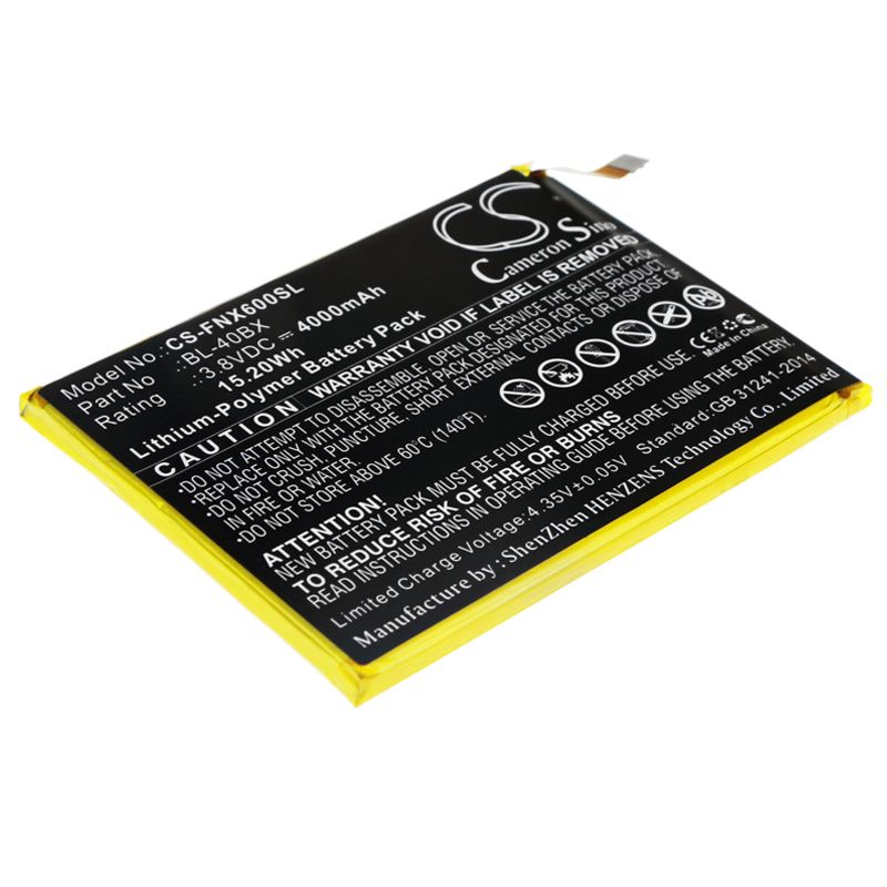 Li-Polymer Battery fits Infinix, Note 2, X600 3.8V, 4000mAh Mobile & SmartPhone Cameron Sino Technology Limited