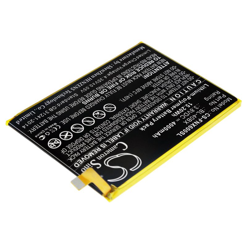 Li-Polymer Battery fits Infinix, Note 2, X600 3.8V, 4000mAh Mobile & SmartPhone Cameron Sino Technology Limited