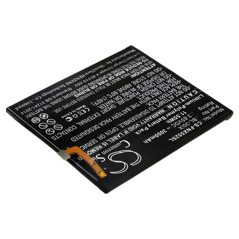 Li-Polymer Battery fits Infinix, X552, Zero 3 3.85V, 3000mAh Mobile & SmartPhone Cameron Sino Technology Limited