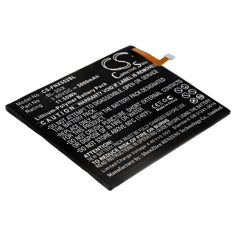 Li-Polymer Battery fits Infinix, X552, Zero 3 3.85V, 3000mAh Mobile & SmartPhone Cameron Sino Technology Limited