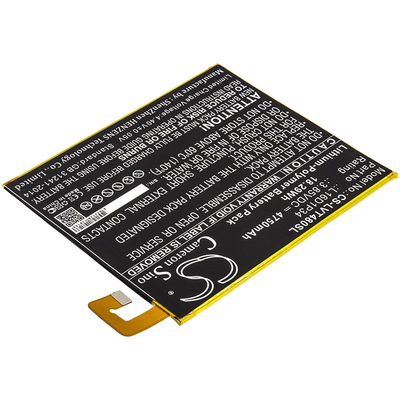 Li-Polymer Battery fits Lenovo, Tab4 8, Tab4 8 Plus 3.85V, 4750mAh Tablet Cameron Sino Technology Limited