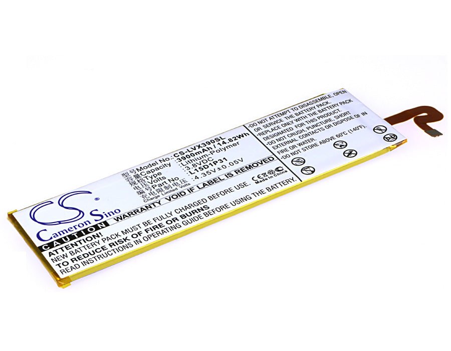 Li-Polymer Battery fits Lenovo, Yoga Tab 3 Pro, Yoga Tab 3 Pro 11.1" 3.8V, 3900mAh Tablet Cameron Sino Technology Limited