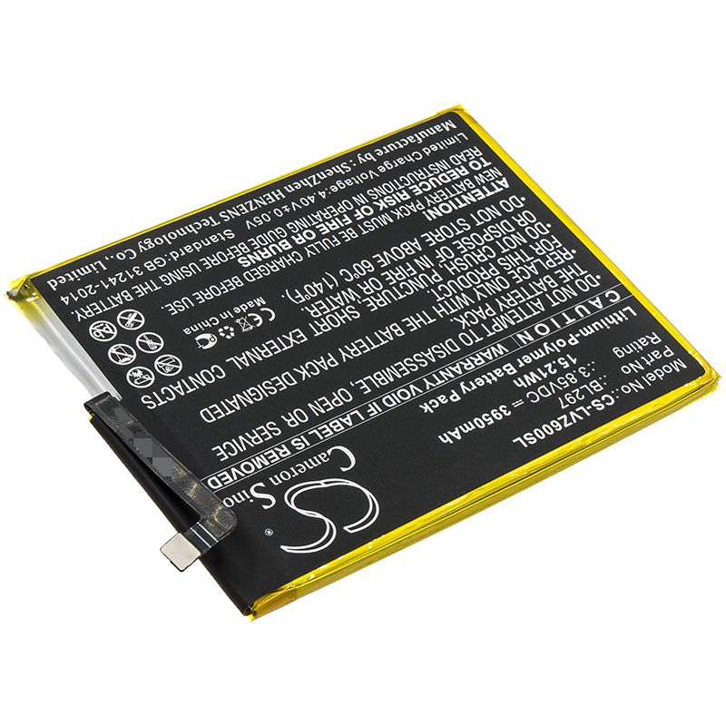 Li-Polymer Battery fits Lenovo, Z6 Lite, Z6 Youth 3.85V, 3950mAh Mobile & SmartPhone Cameron Sino Technology Limited