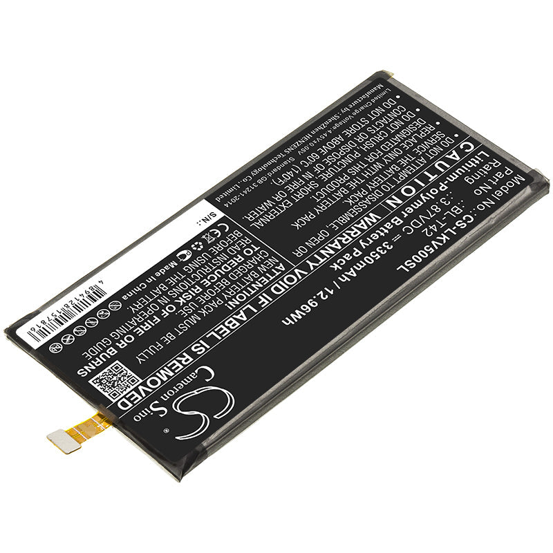 Li - Polymer Battery fits Lg, Bl - t42 3.87V, 3350mAh - Batterybuyer.ca