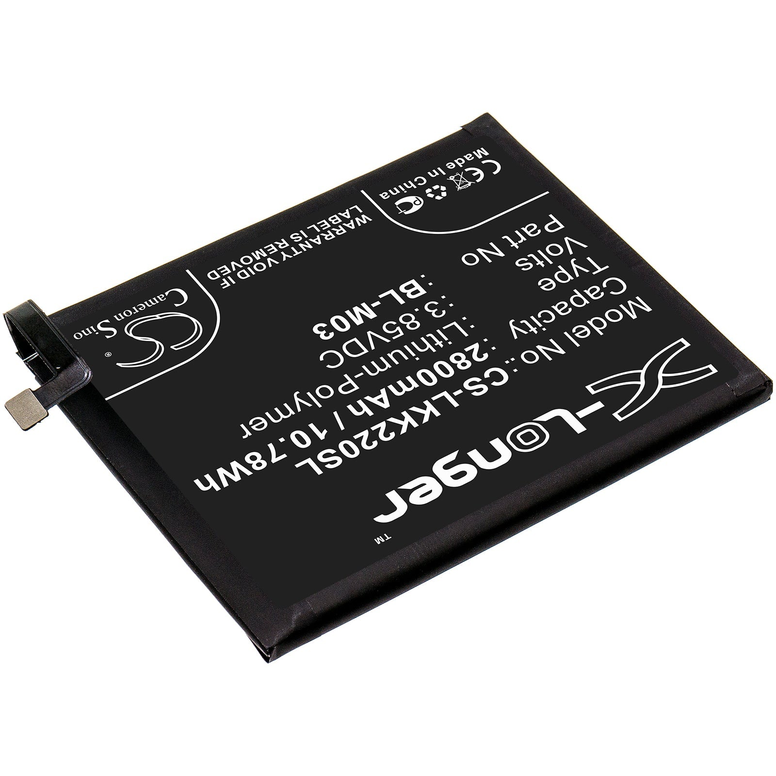 Li - Polymer Battery fits Lg, K200bmw, K22 2020 3.85V, 2800mAh - Batterybuyer.ca