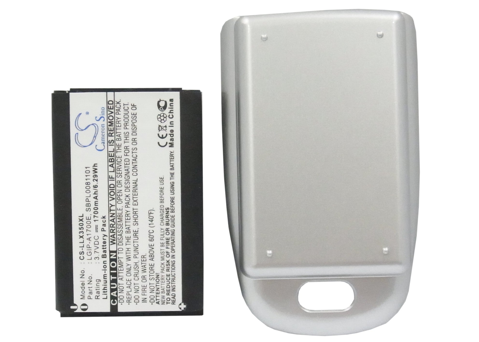 Li-Polymer Battery fits Lg, Lx350 3.7V, 1700mAh Mobile & SmartPhone Cameron Sino Technology Limited (Suspended)