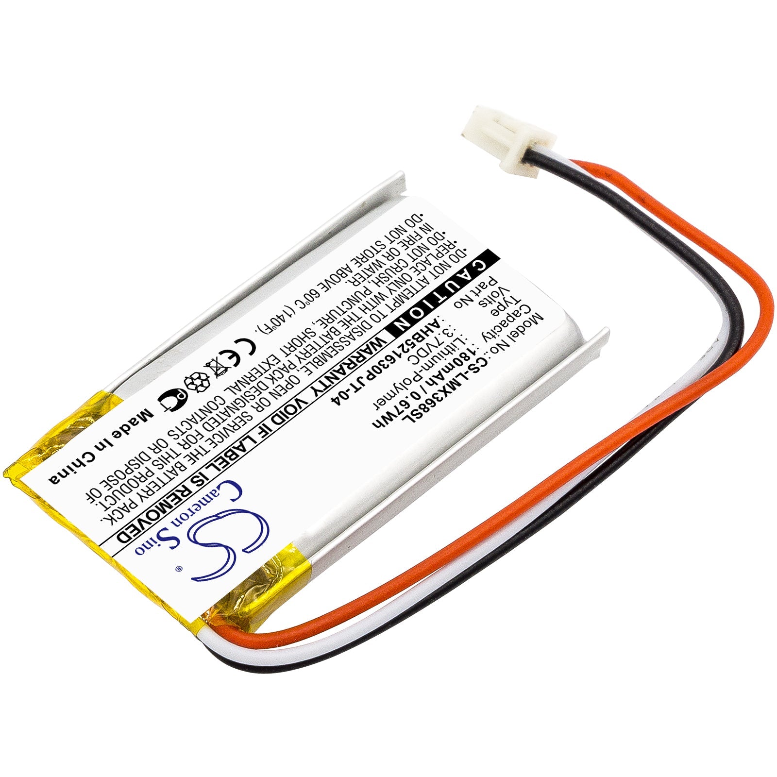 Li-Polymer Battery fits Logitech, 810-006368, M-r0074 3.7V, 180mAh Keyboard,Mouse Cameron Sino Technology Limited