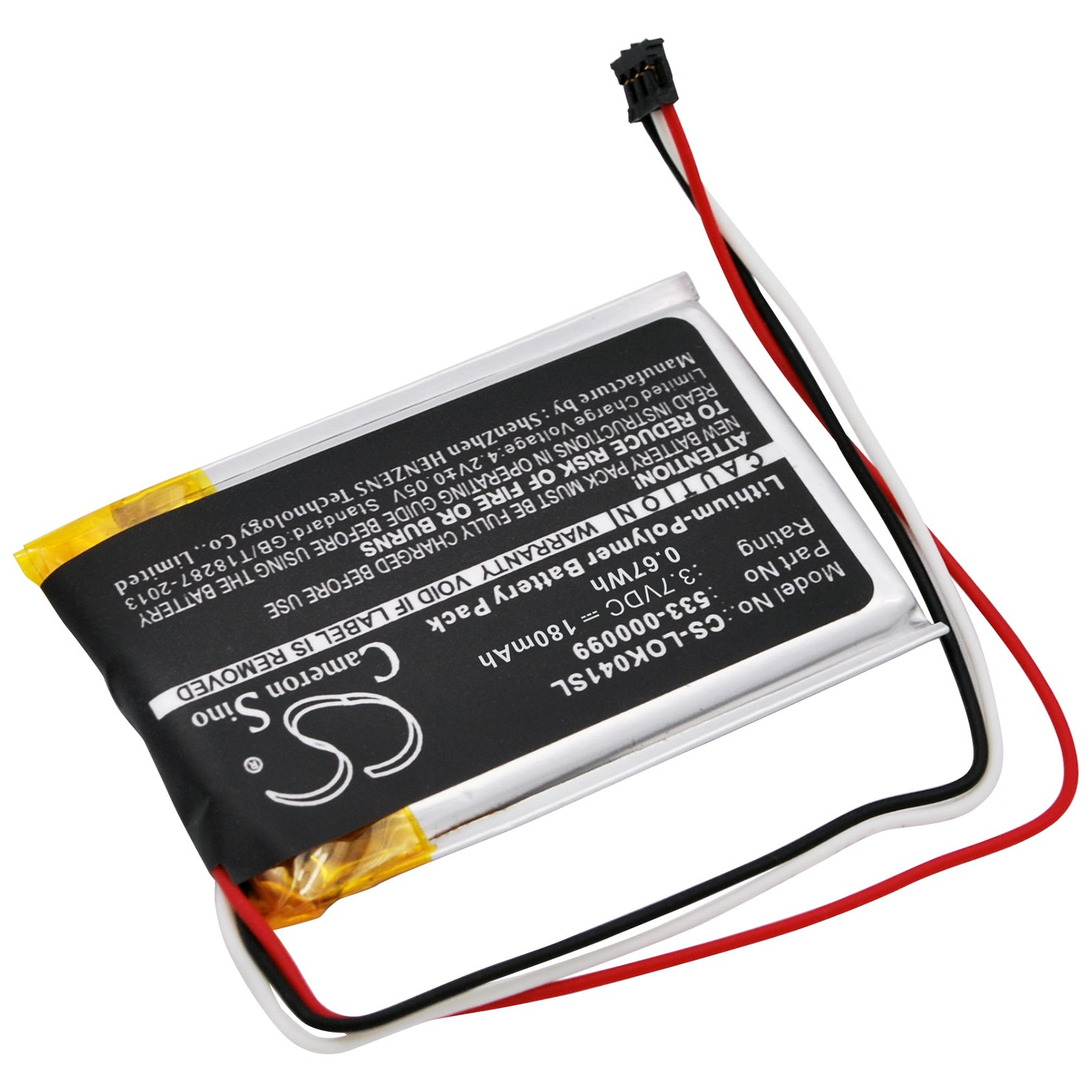 Li-Polymer Battery fits Logitech, Ik1041, Keys-to-go 3.7V, 180mAh Keyboard,Mouse Cameron Sino Technology Limited