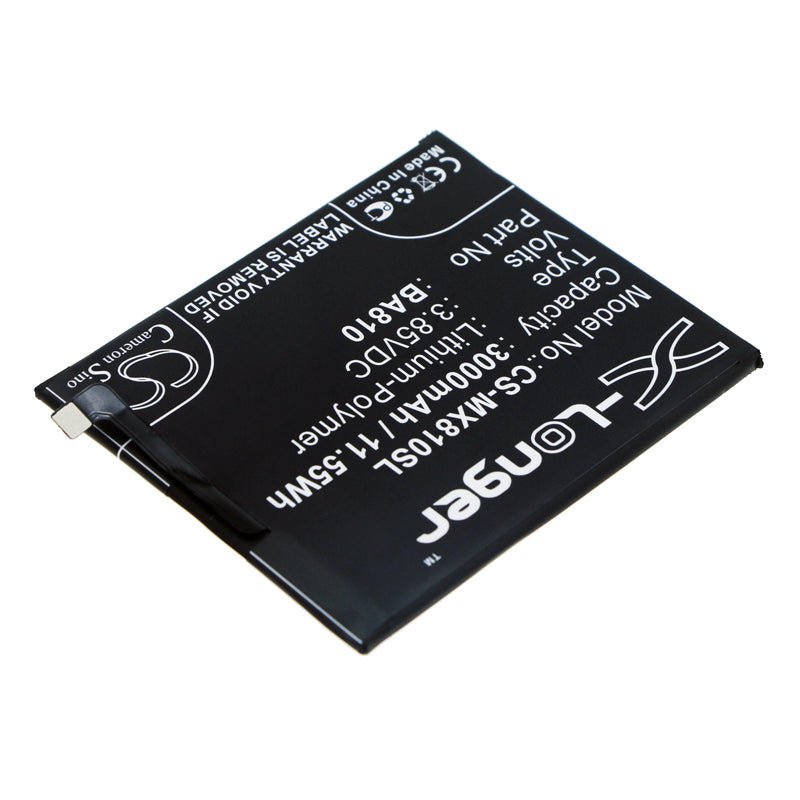 Li - Polymer Battery fits Meizu, M810h, M8c 3.85V, 3000mAh - Batterybuyer.ca