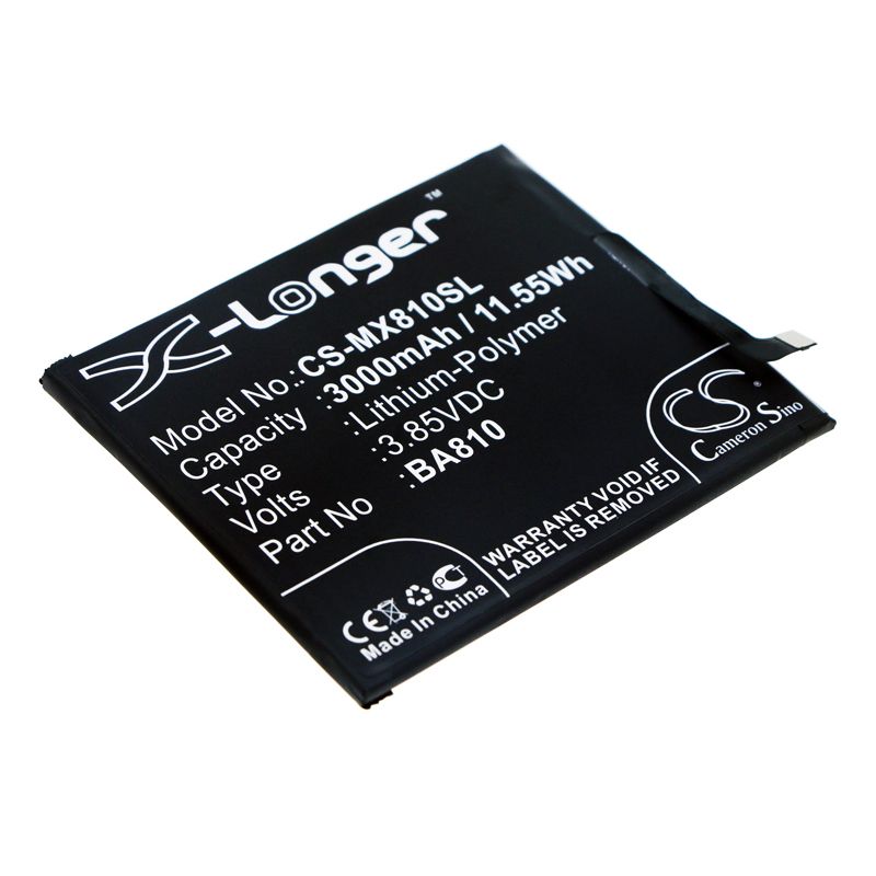 Li - Polymer Battery fits Meizu, M810h, M8c 3.85V, 3000mAh - Batterybuyer.ca