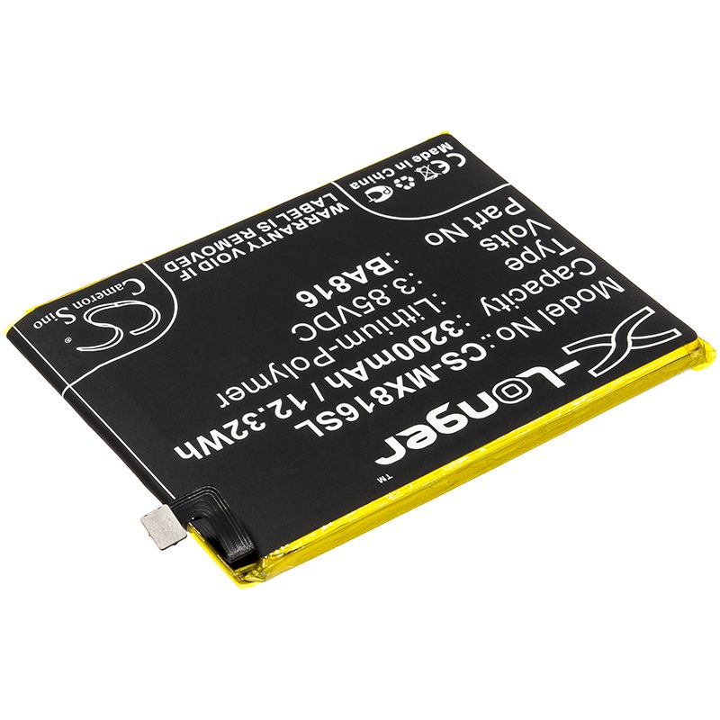Li - Polymer Battery fits Meizu, M816q, V8 3.85V, 3200mAh - Batterybuyer.ca