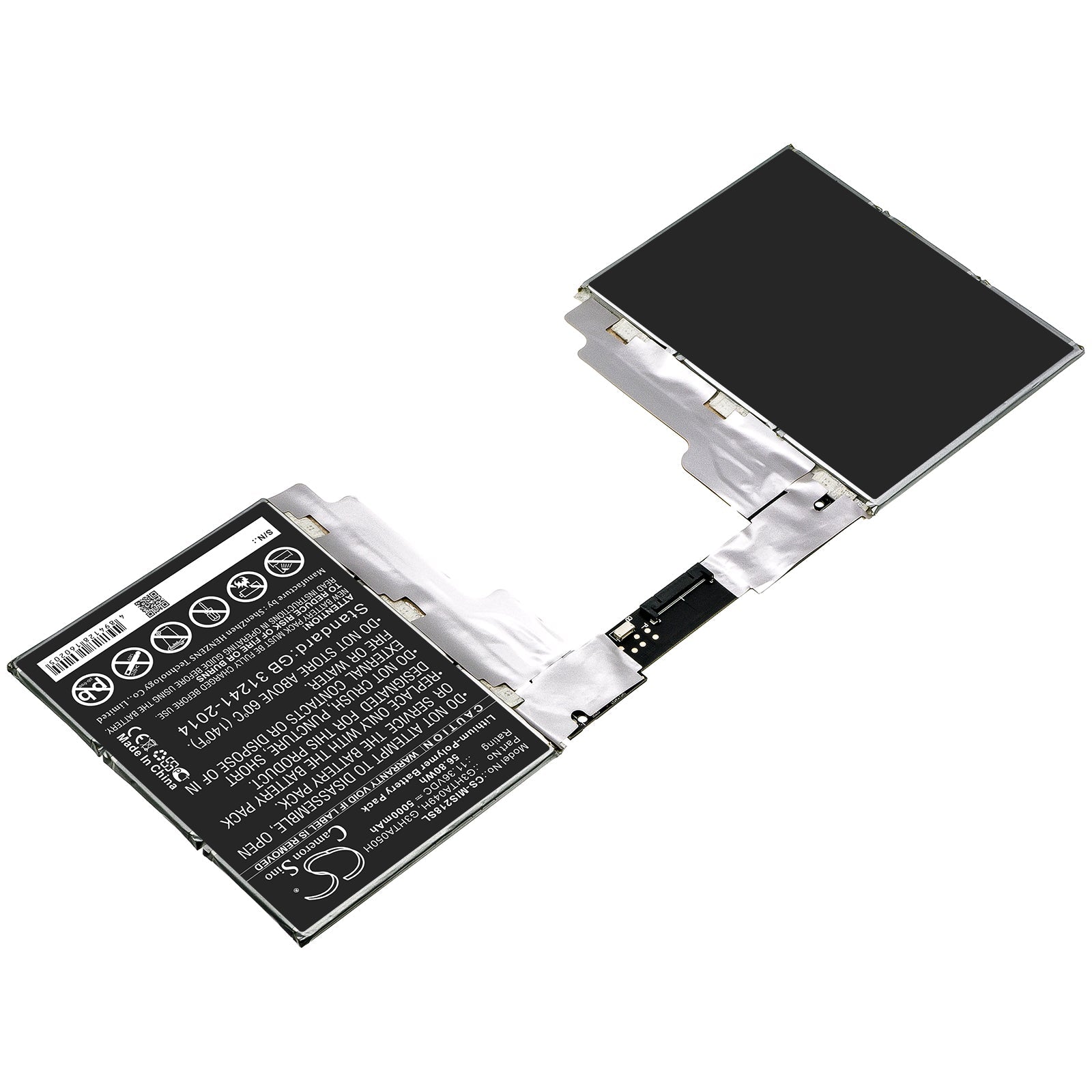 Li-Polymer Battery fits Microsoft, G3hta049h, G3hta050h 11.36V, 5000mAh Tablet Cameron Sino Technology Limited
