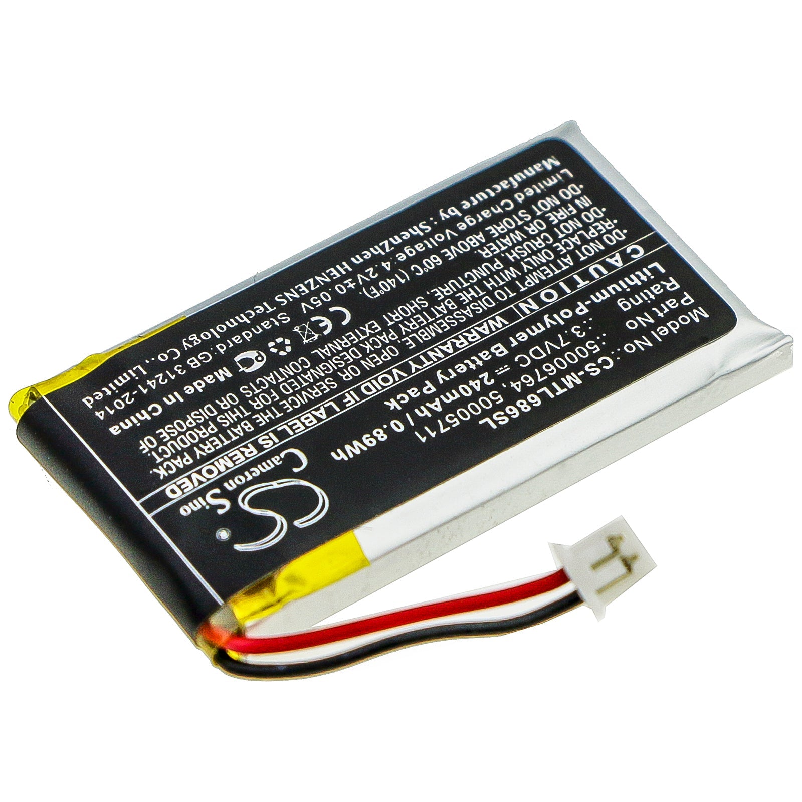 Li-Polymer Battery fits Mitel, 6863i, 6865, 6865i 3.7V, 240mAh Wireless Headset Cameron Sino Technology Limited