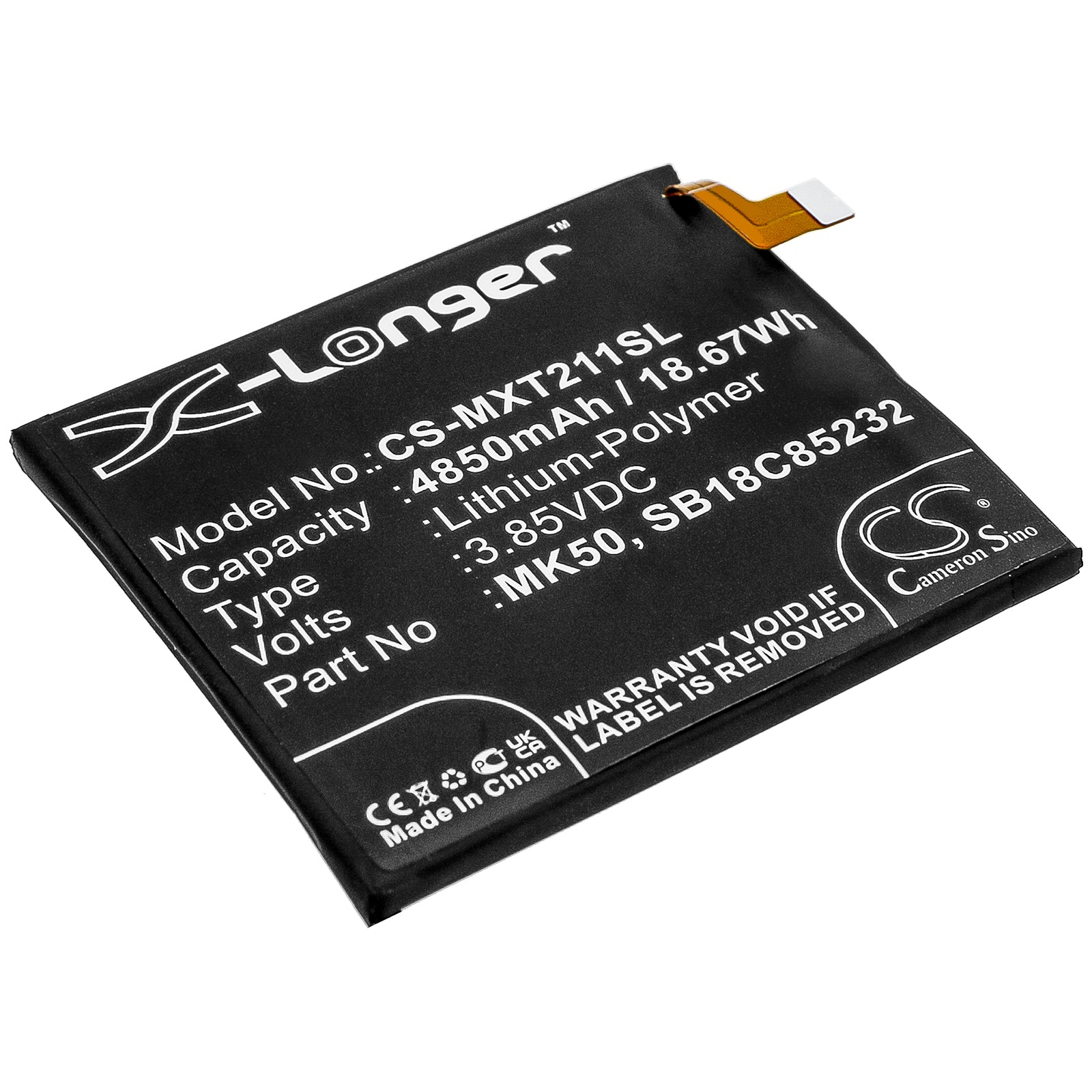 Li - Polymer Battery fits Motorola, Moto G 5g, Moto G 5g 2021, Moto One 5g Ace 3.85V, 4850mAh - Batterybuyer.ca