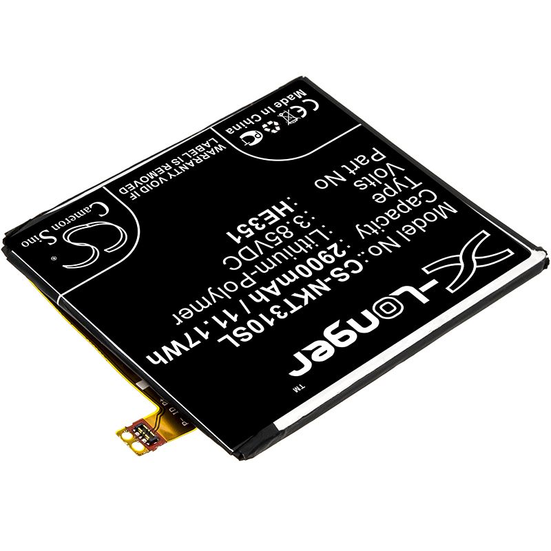 Li-Polymer Battery fits Nokia, 3.1, Ta-1049 3.85V, 2900mAh Mobile & SmartPhone Cameron Sino Technology Limited