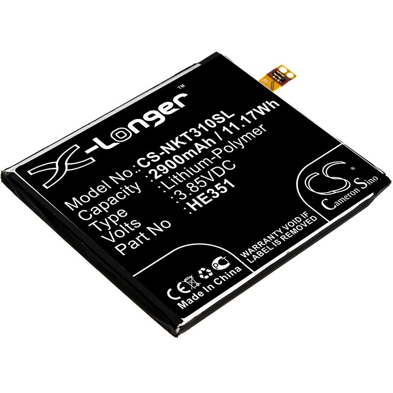 Li-Polymer Battery fits Nokia, 3.1, Ta-1049 3.85V, 2900mAh Mobile & SmartPhone Cameron Sino Technology Limited