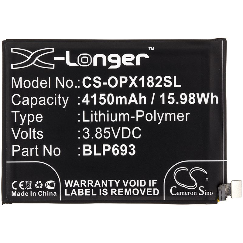 Li-Polymer Battery fits Oppo, Realme 3, Rmx1821 3.85V, 4150mAh Mobile & SmartPhone Cameron Sino Technology Limited (Suspended)