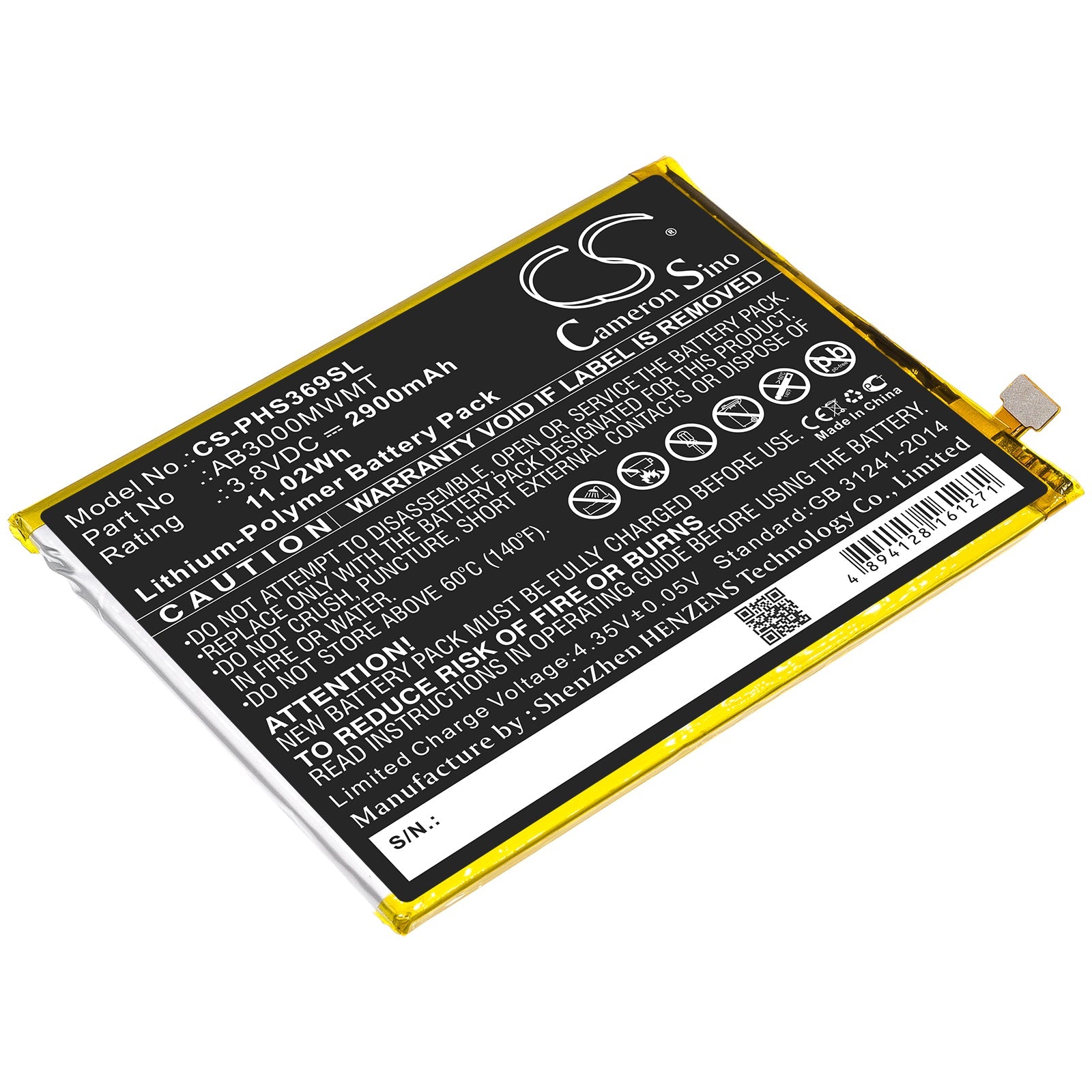 Li - Polymer Battery fits Philips, Ab3000mwmt 3.8V, 2900mAh - Batterybuyer.ca
