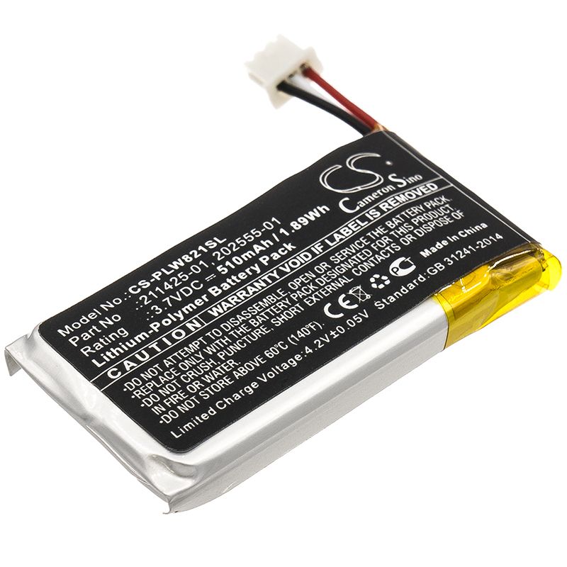 Li-Polymer Battery fits Plantronics, Savi 8210, Savi W8210 3.7V, 510mAh Wireless Headset Cameron Sino Technology Limited