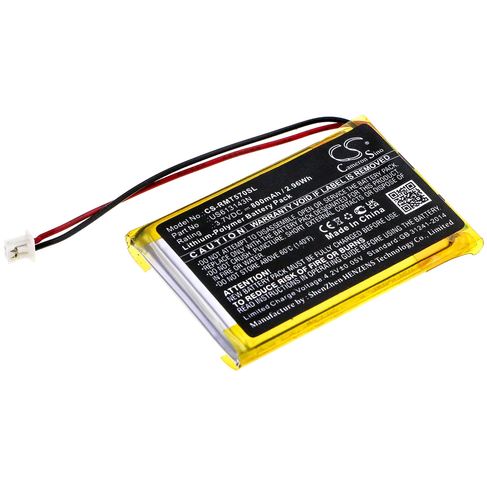 Li-Polymer Battery fits Rapoo, Mt750 Pro, Mt750l 3.7V, 800mAh Keyboard,Mouse Cameron Sino Technology Limited