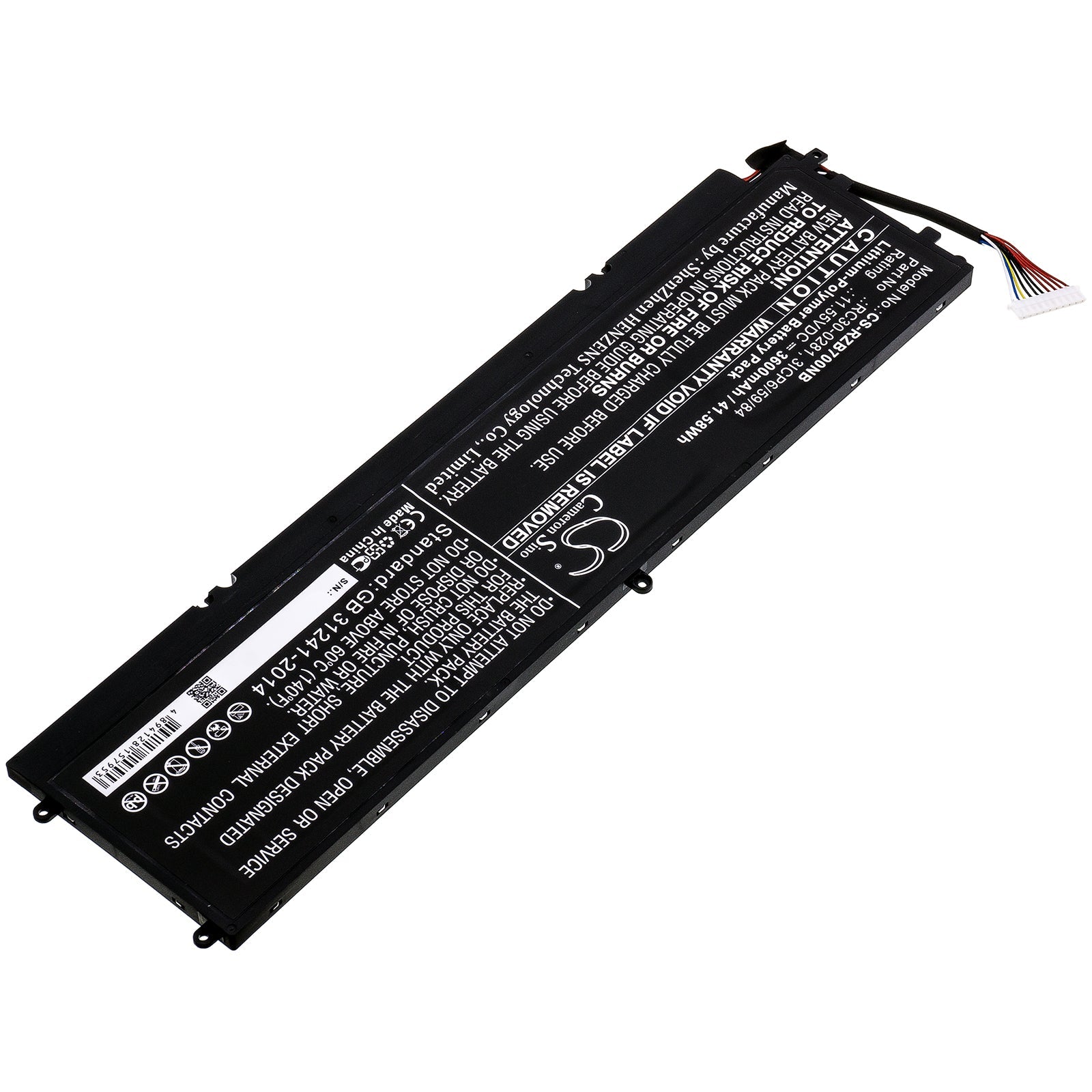 Li-Polymer Battery fits Razer, 3icp6/59/84, Rc30-0281 11.55V, 3600mAh Notebook & Laptop Cameron Sino Technology Limited