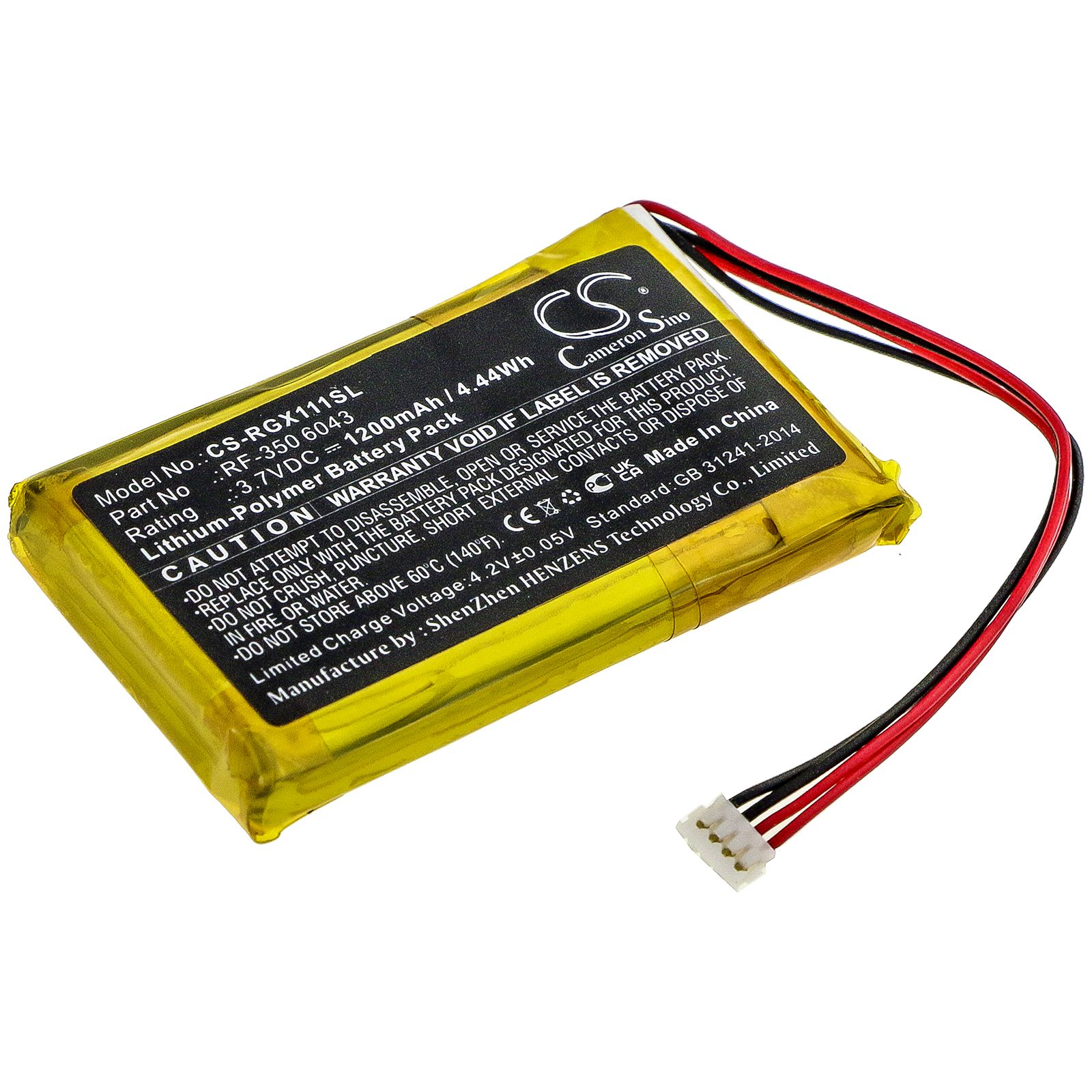 Li-Polymer Battery fits Renkforce, Gx-111 3.7V, 1200mAh GPS & Navigator Cameron Sino Technology Limited