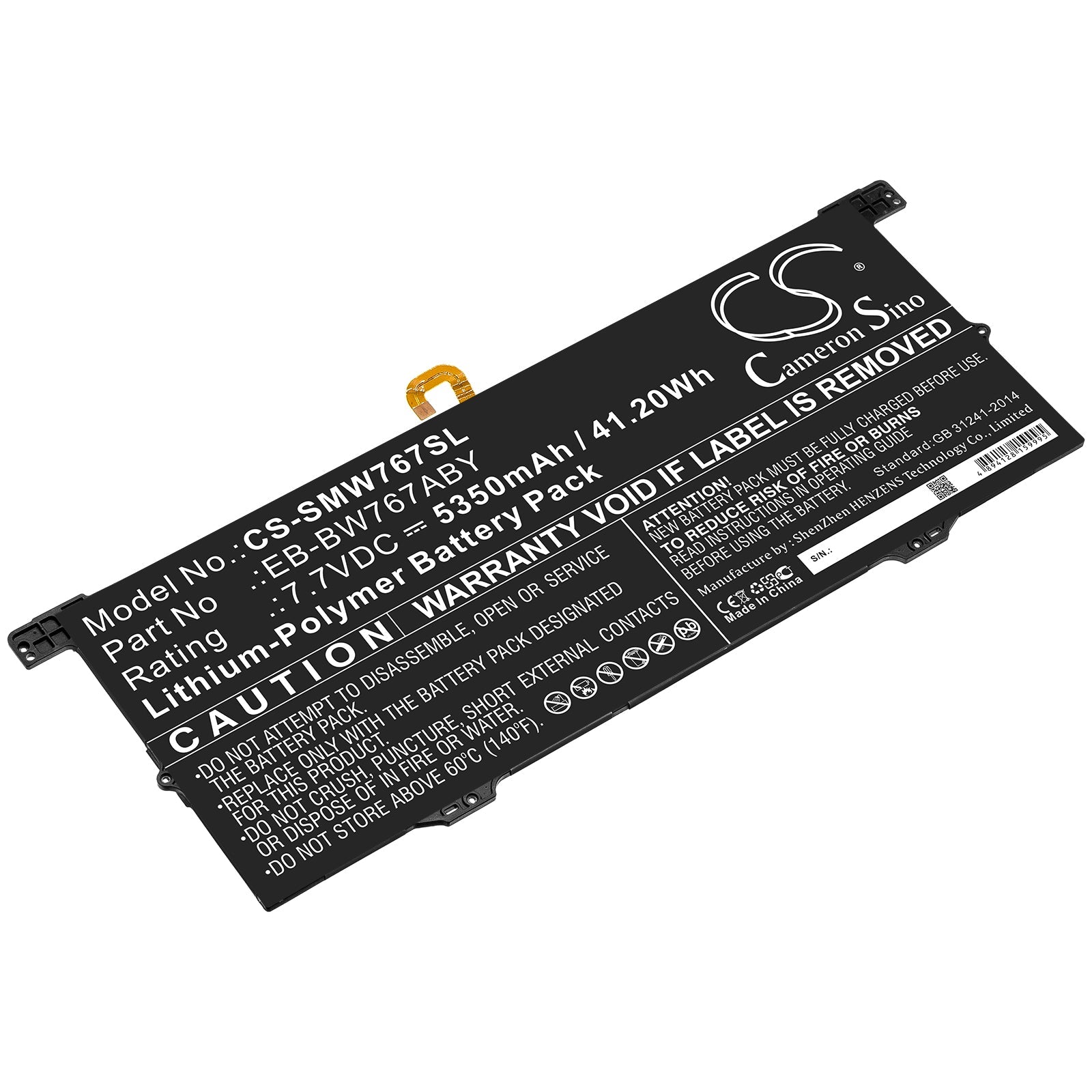 Li-Polymer Battery fits Samsung, Eb-bw767aby 7.7V, 5350mAh Computer Cameron Sino Technology Limited