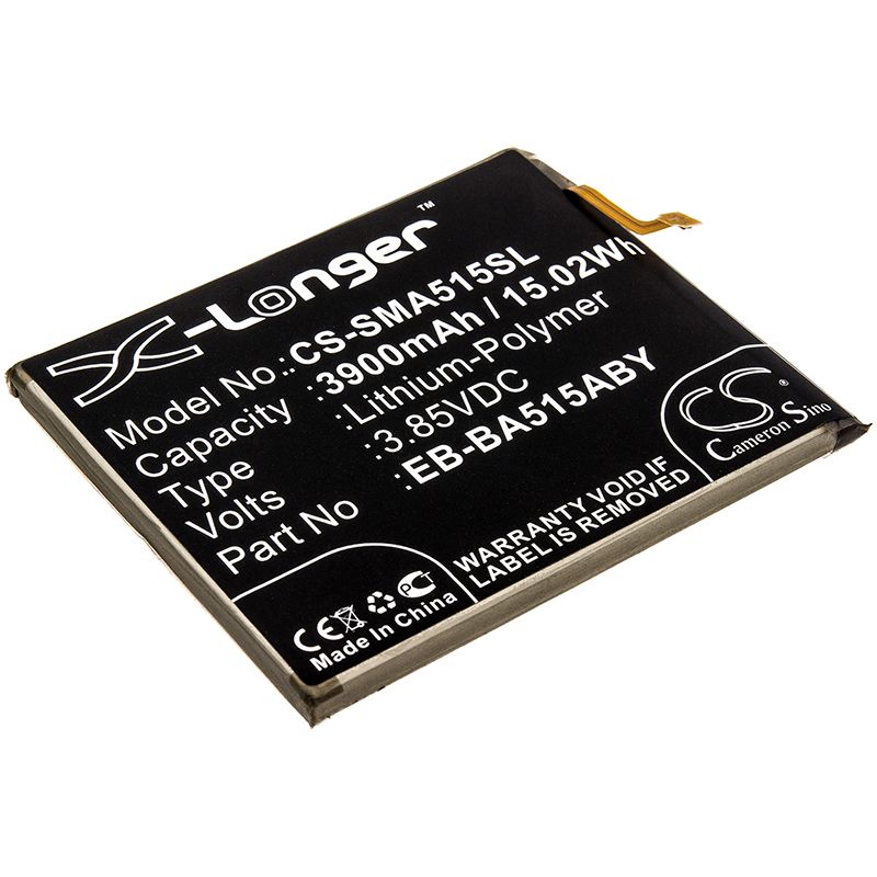 Li-Polymer Battery fits Samsung, Galaxy A51 2019, Sm-a515f/dsm 3.85V, 3900mAh Mobile & SmartPhone Cameron Sino Technology Limited