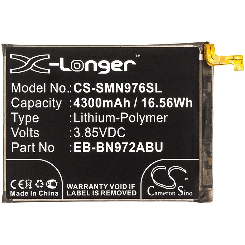 Li-Polymer Battery fits Samsung, Galaxy Note 10 Plus, Galaxy Note 10+ 3.85V, 4300mAh Mobile & SmartPhone Cameron Sino Technology Limited