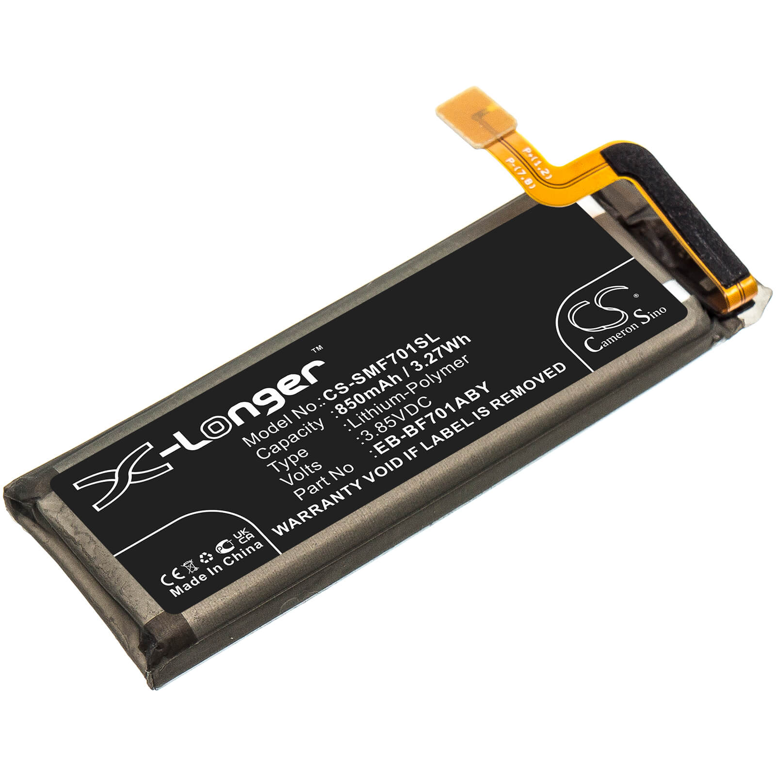 Li - Polymer Battery fits Samsung, Galaxy Z Flip, Sm - f7000 3.85V, 850mAh / 3.27Wh - Batterybuyer.ca