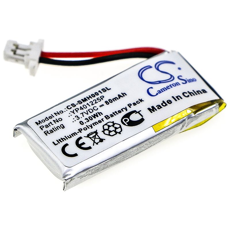 Li-Polymer Battery fits Sena, 10u-ar-01, 10u-hr-01 3.7V, 80mAh Wireless Headset Cameron Sino Technology Limited