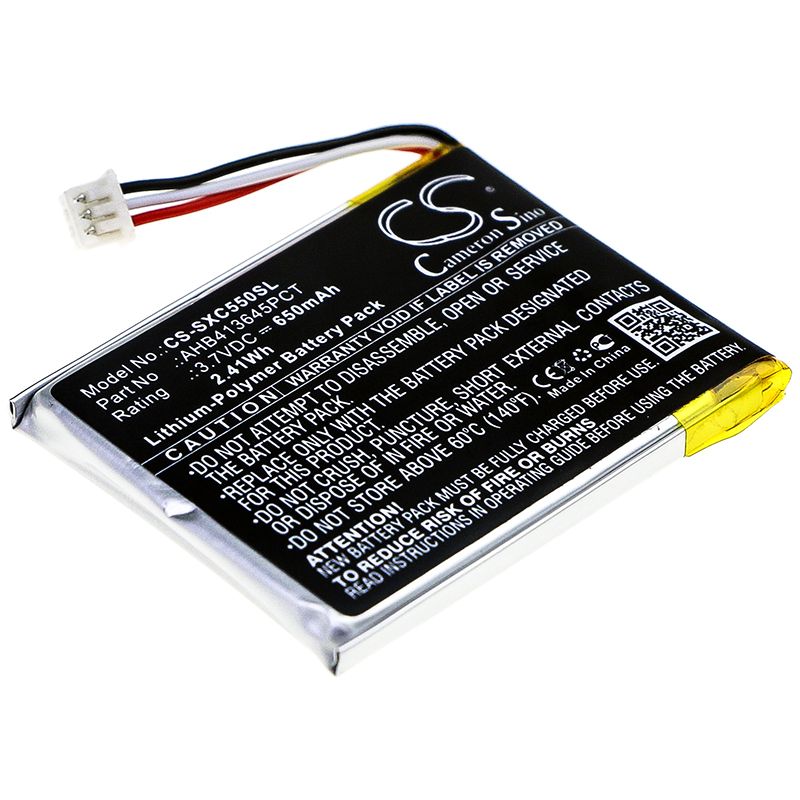 Li-Polymer Battery fits Sennheiser, Pxc 550 3.7V, 650mAh Wireless Headset Cameron Sino Technology Limited