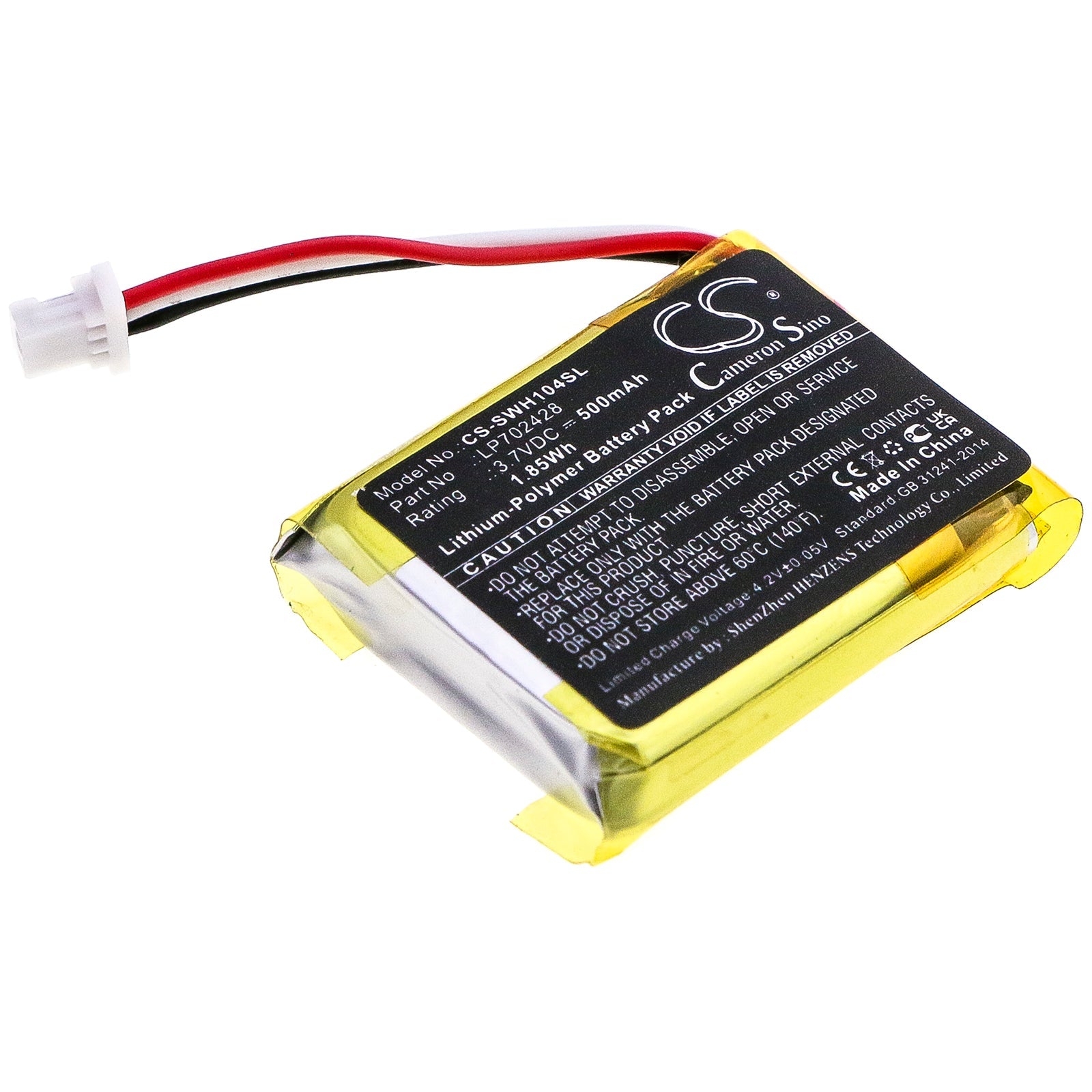 Li-Polymer Battery fits Sony, Wf-1000xm4 Charging Case 3.85V, 500mAh Wireless Headset Cameron Sino Technology Limited