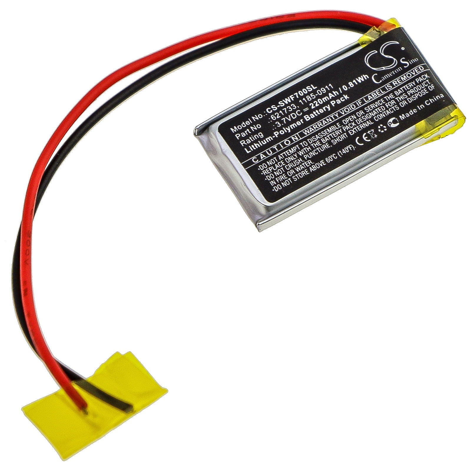 Li-Polymer Battery fits Sony, Wf-sb700 Charging Case, Wf-sb700n Charging Case 3.7V, 220mAh Wireless Headset Cameron Sino Technology Limited