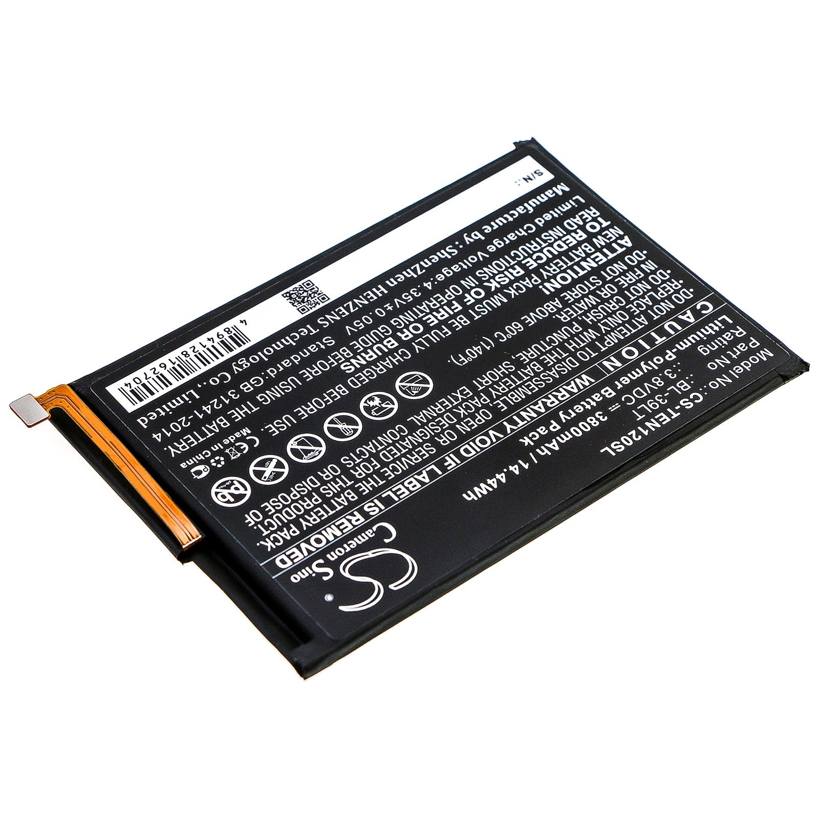 Li - Polymer Battery fits Tecno, Camon 12, Camon 15 3.8V, 3800mAh - Batterybuyer.ca