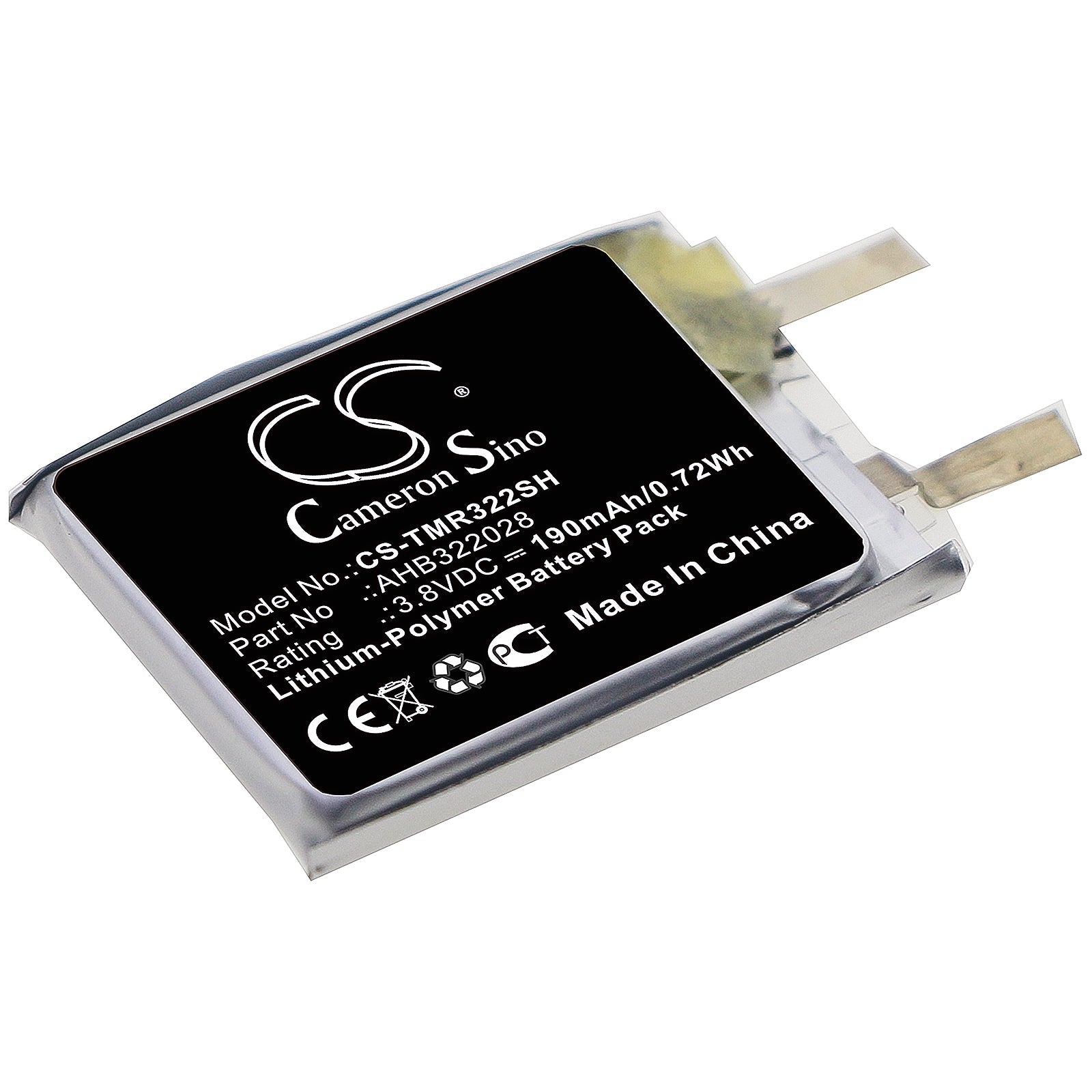 Li-Polymer Battery fits Tomtom, Ahb322028 3.8V, 190mAh Smartwatch Cameron Sino Technology Limited