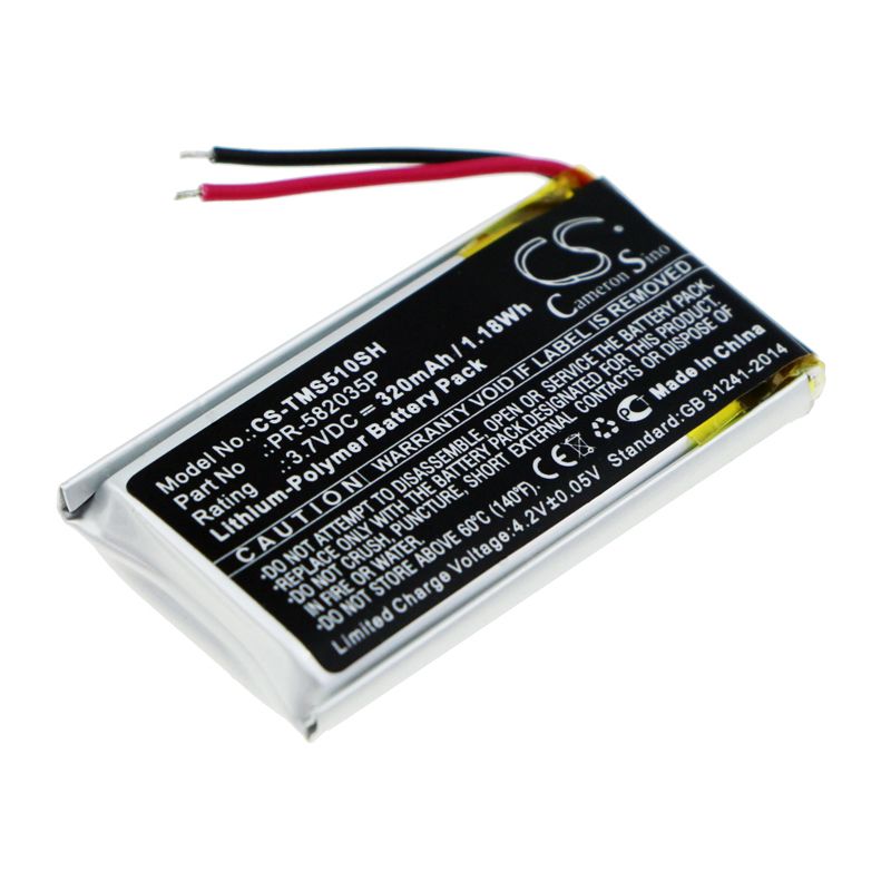 Li-Polymer Battery fits Tomtom, Spark 510 3.7V, 320mAh Smartwatch Cameron Sino Technology Limited