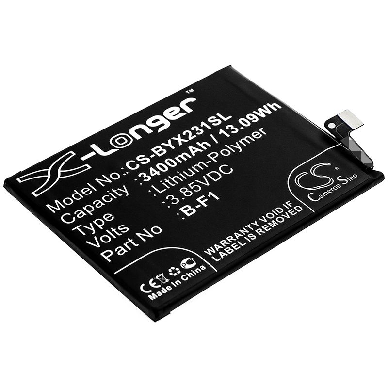 Li-Polymer Battery fits Vivo, V1816, V1816a 3.85V, 3400mAh Mobile & SmartPhone Cameron Sino Technology Limited