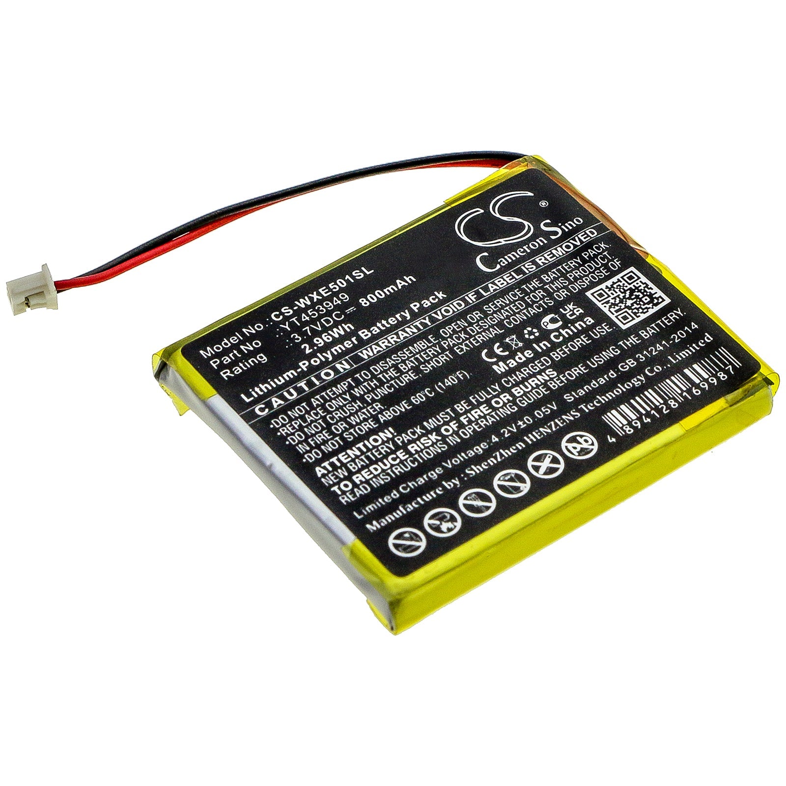 Li-Polymer Battery fits Wexler, E5001 3.7V, 800mAh E-book & E-reader Cameron Sino Technology Limited