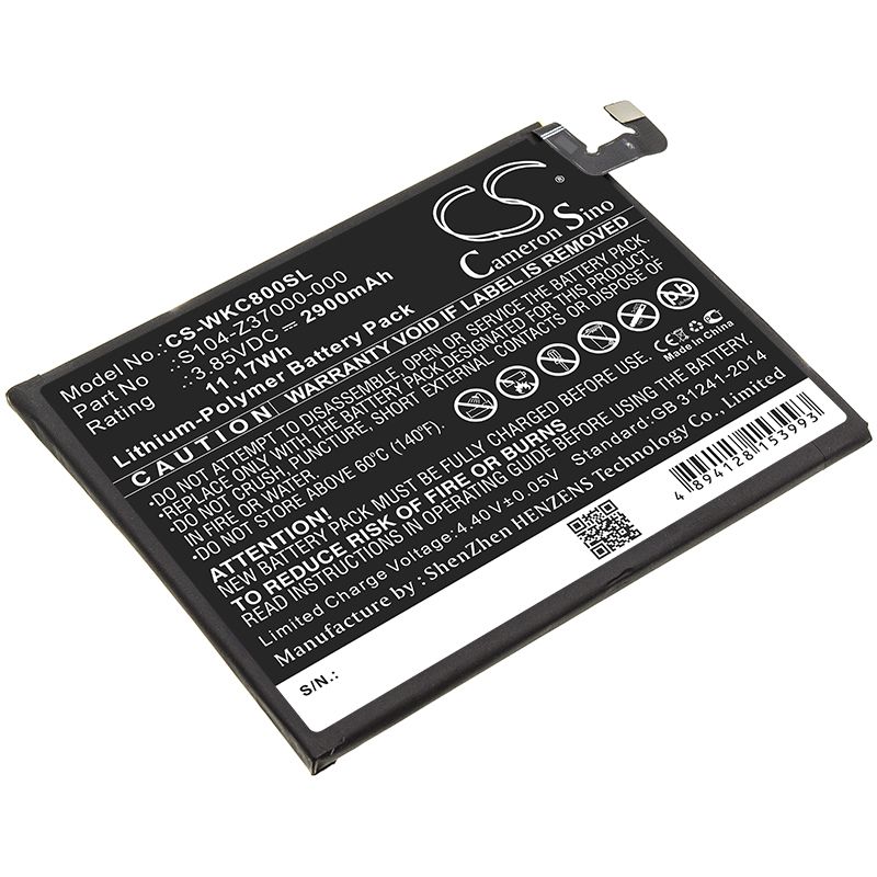 Li-Polymer Battery fits Wiko, C800ae, View 2 3.85V, 2900mAh Mobile & SmartPhone Cameron Sino Technology Limited
