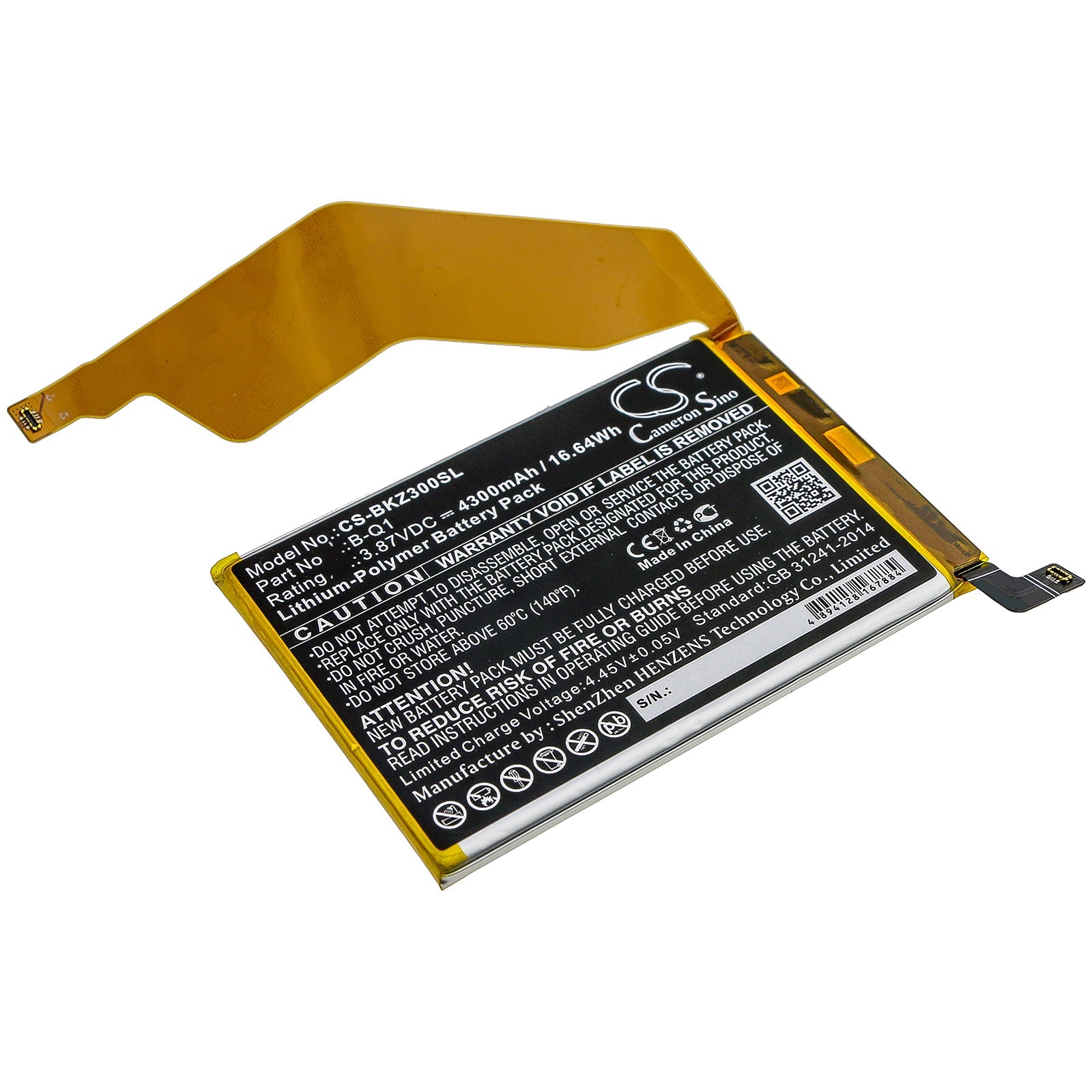 Li - Polymer Battery fits Wiko, M1790, View Xl 3.85V, 3000mAh - Batterybuyer.ca