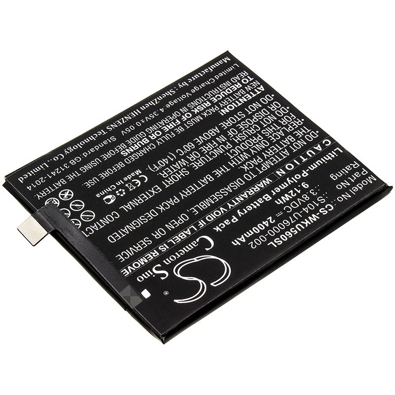 Li-Polymer Battery fits Wiko, P4601, P5601 3.8V, 2400mAh Mobile & SmartPhone Cameron Sino Technology Limited