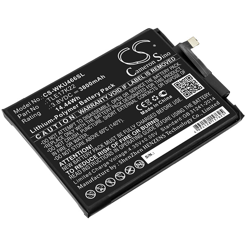 Li - Polymer Battery fits Wiko, P4661an, U Feel Go 3.8V, 3800mAh - Batterybuyer.ca
