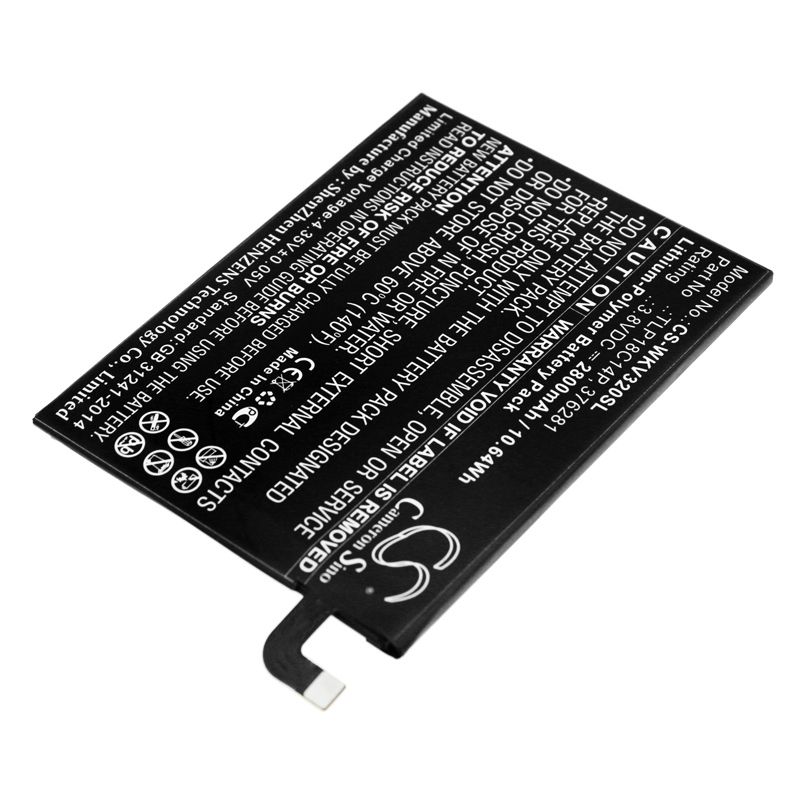 Li-Polymer Battery fits Wiko, View Max 3.8V, 2800mAh Mobile & SmartPhone Cameron Sino Technology Limited